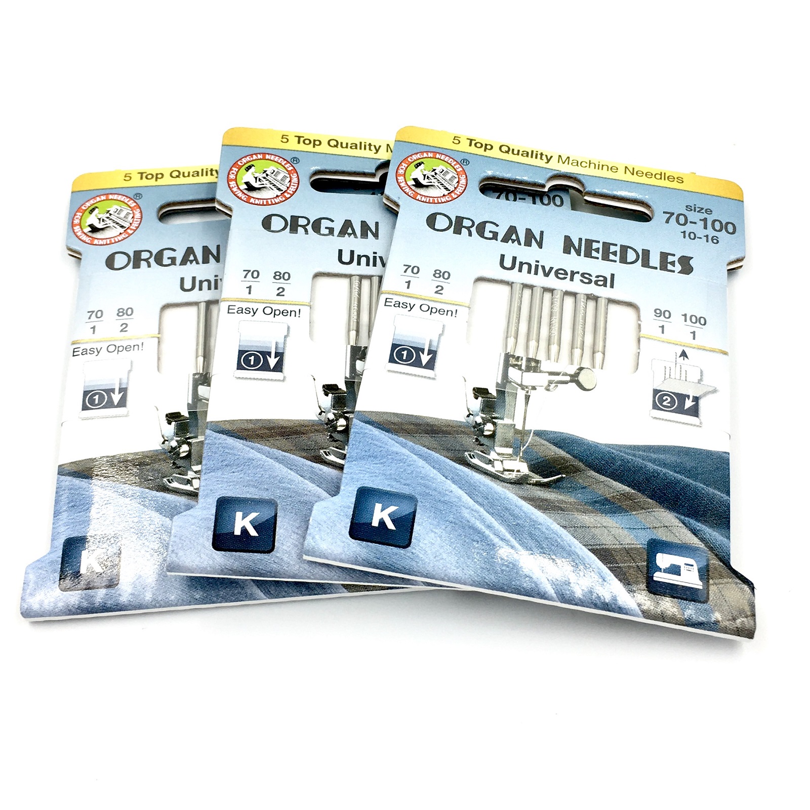 Organ ECO Domestic Needles 130/705H (3 x 5 pack - assorted)