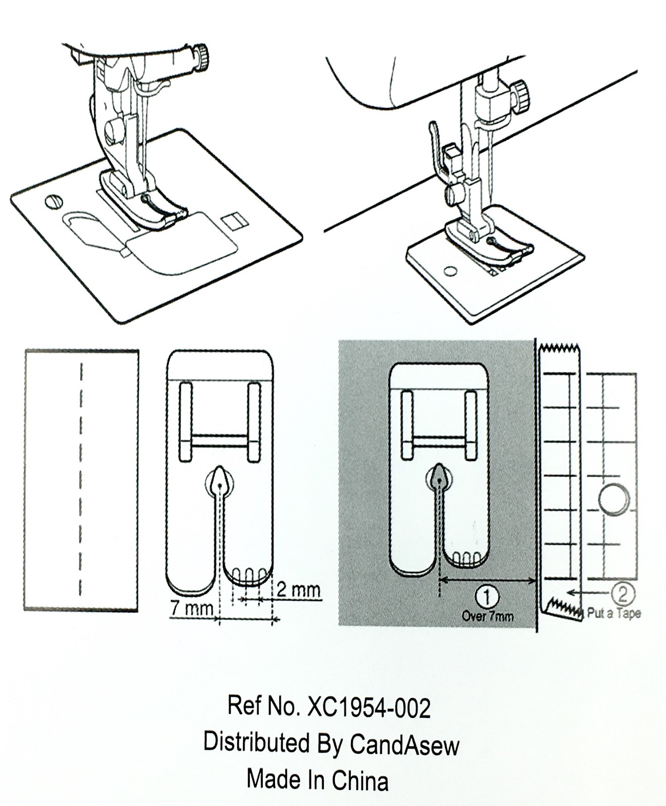 Straight Stitch Foot for Brother - SA108