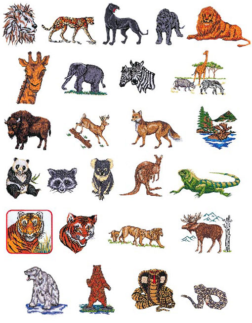 Card 30 Wild Animals - Brother - Brother Machines